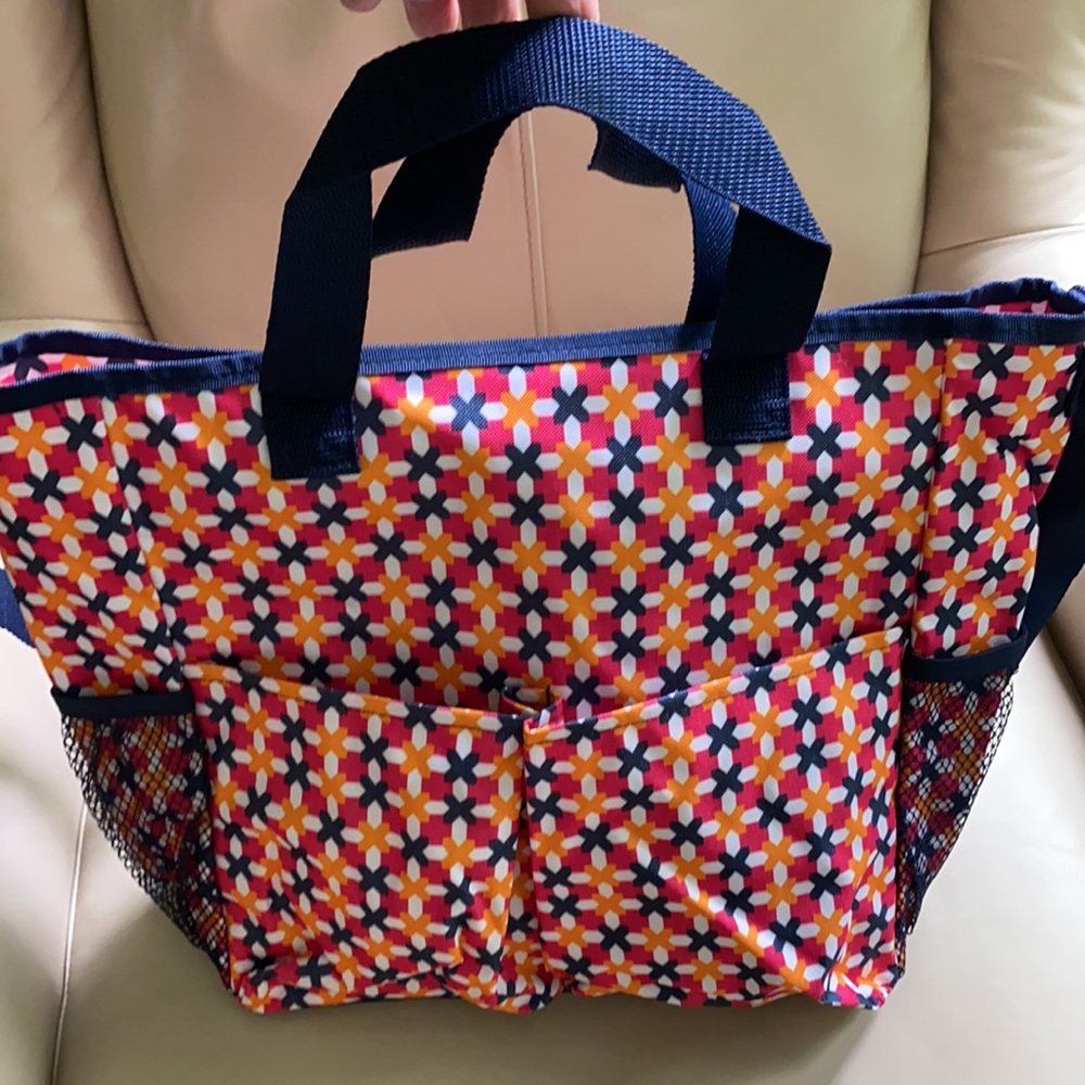 Crossbody Organizing Tote, Tropical Twist